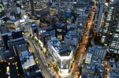 都内交差点夜景